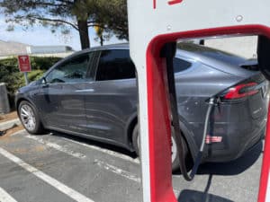 EV Tesla charging in California