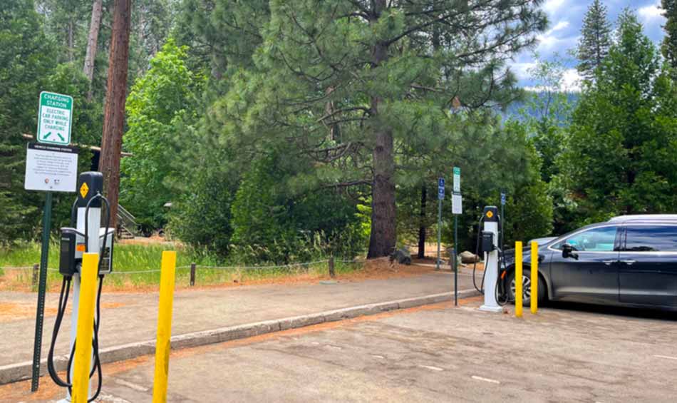 Rivian Electric Vehicle Chargers at Yosemite