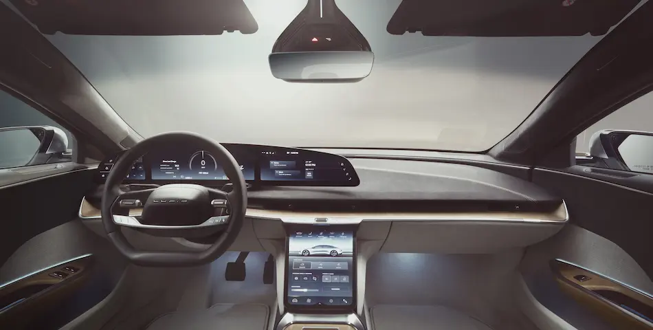 2023 Lucid Air Grand Touring infotainment systems.