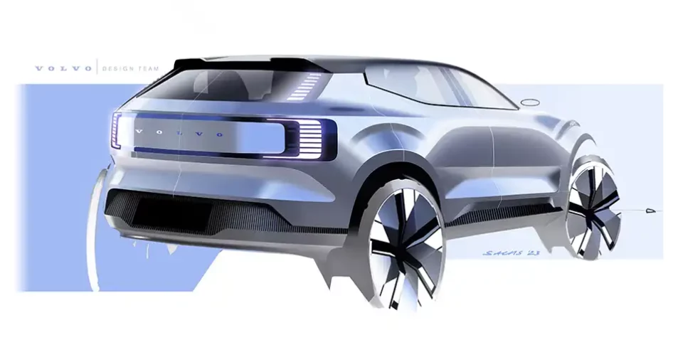 Volvo EX30 design concept sketch