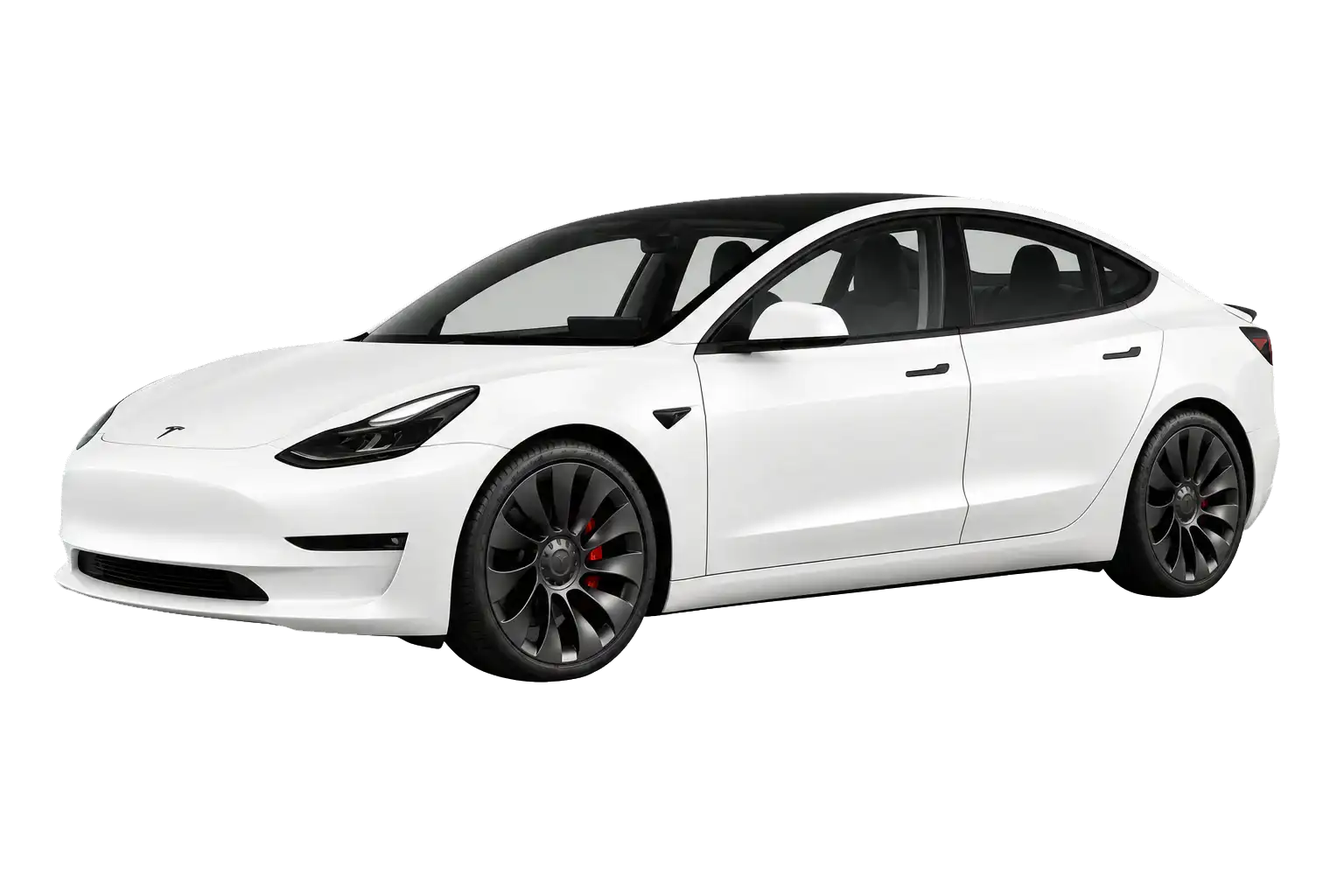 AI-generated vehicle illustration of 2023 Tesla Model 3 Performance; appearance may differ