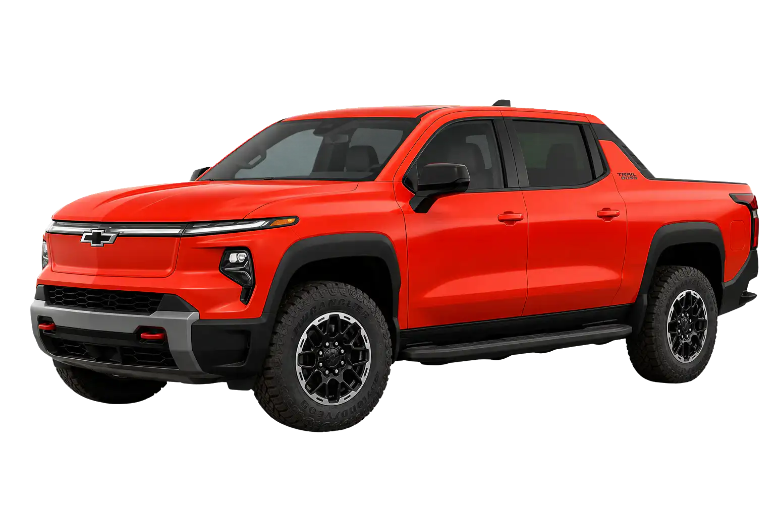 AI-generated vehicle illustration of 2026 Chevrolet Silverado EV Trail Boss Ext Range (11.5 kW); appearance may differ